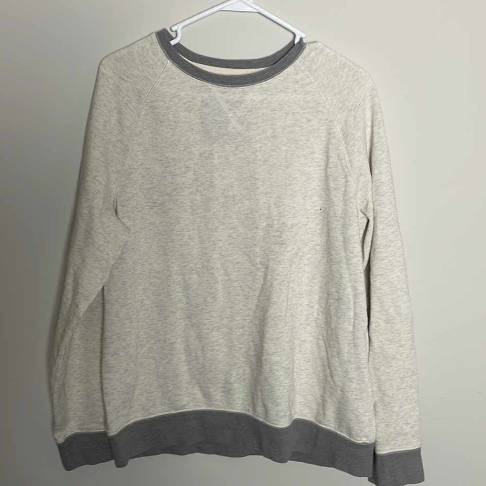 Urban Pipeline Cream Marble -Gray Trim sleeve cuffs and Hem-Jersey Sweatshirt- L